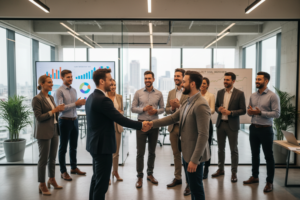 Successful agency-client partnership showing positive collaboration results