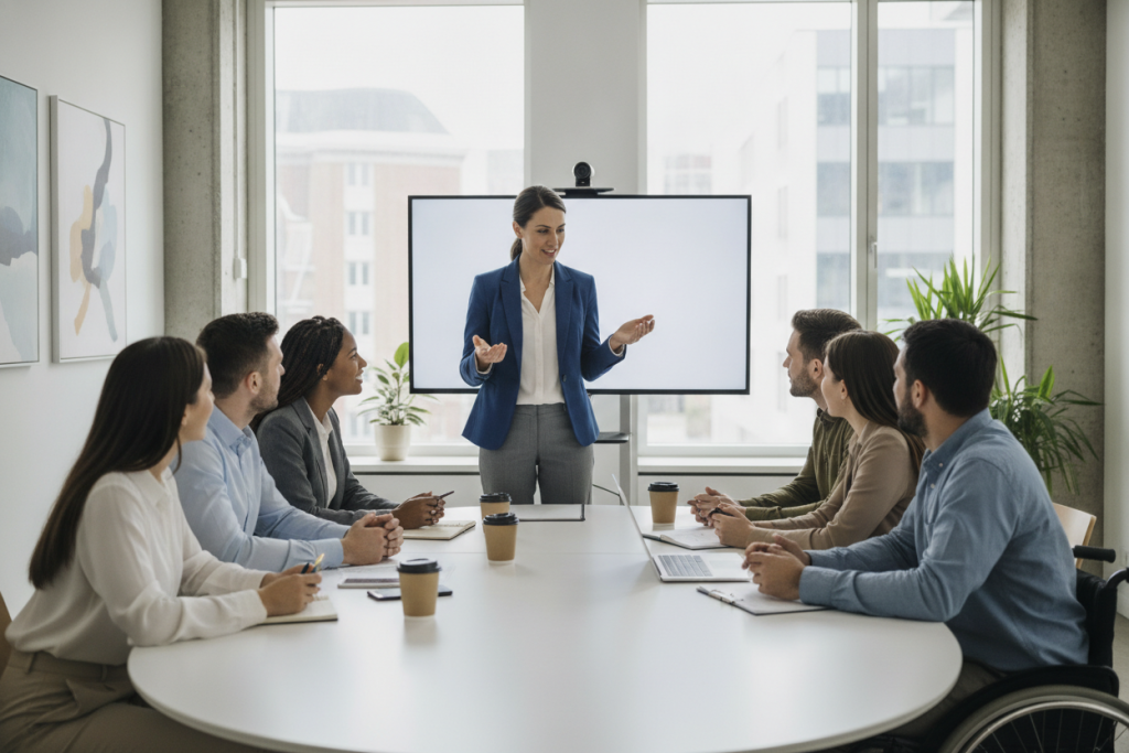 internal communications meeting helping employees align around business goals
